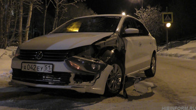 Пьяный водитель из Апатитов совершил ДТП на глазах у наряда ДПС
