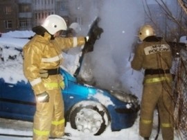 Автомобиль горел в Мончегорске