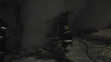 В Ковдоре горел гараж