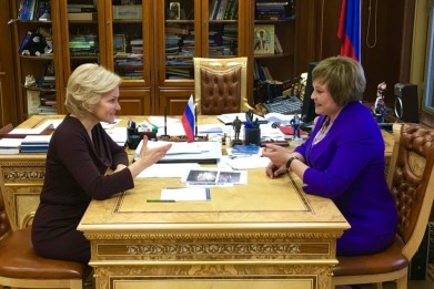 Состоялась рабочая встреча заместителя председателя правительства Российской Федерации Ольги Голодец и губернатора Мурманской области Марины Ковтун