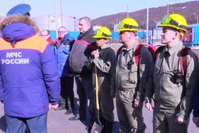 Завершилось учение по защите поселка Пушной от условного природного пожара
