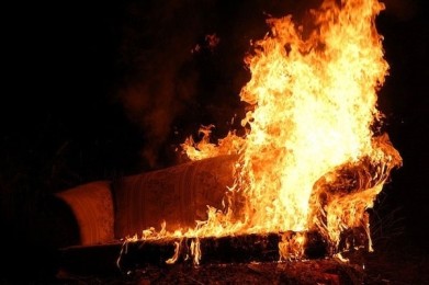 В Заполярном горела квартира