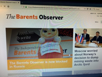 The BarentsObserver рассказал о причинах блокировки сайта