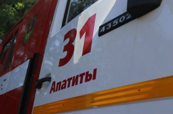 Дверь пожарного автомобиля из Апатитов.