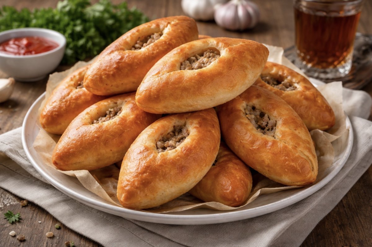 Пирожки на тарелке