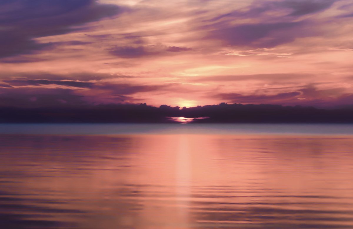 Закат над морем