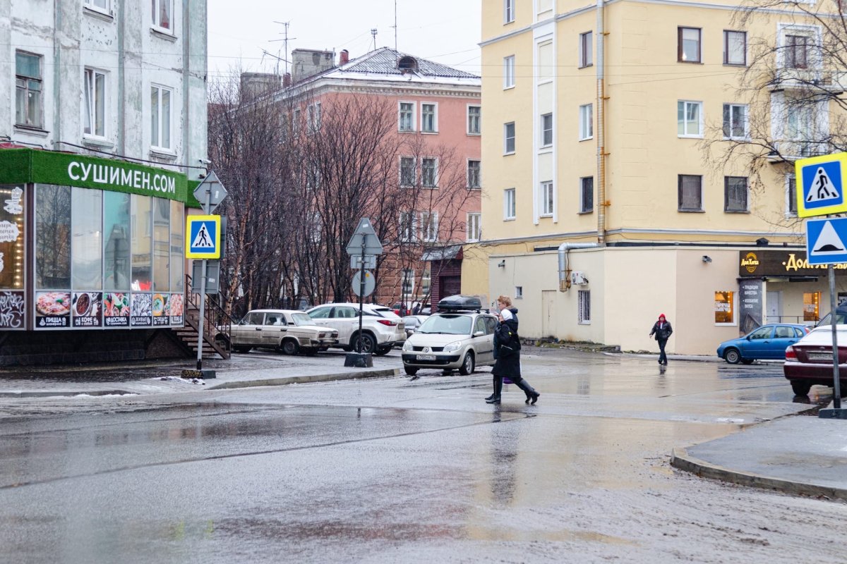 Пешеходный переход в Мурманске