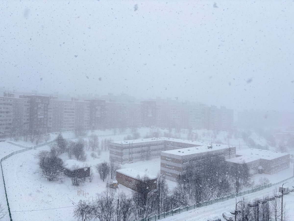 Снежный день в Мурманске