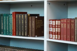 Книжная полка со словарями.