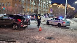 Дорожная авария на перекресте Ленина и Дзержинского в Мурманске.