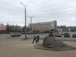 Площадь Революции в Мончегорске