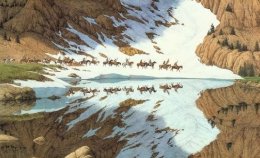 всадники на фоне природы