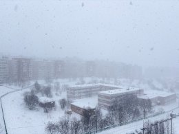 Снежный день в Мурманске