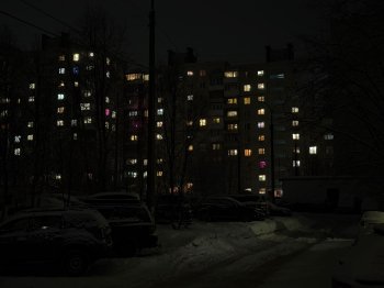 Мурманск ночью