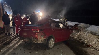 Разбитая Kia после аварии