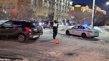 Дорожная авария на перекресте Ленина и Дзержинского в Мурманске.