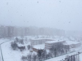 Снежный день в Мурманске