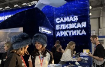 Стенд Мурманской области на международной выставке в Москве.