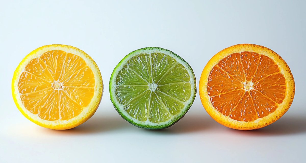 лимон, лайм и апельсин