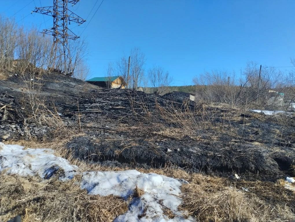Пал сухой травы в Шонгуе