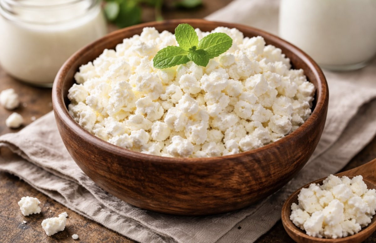 миска с творогом