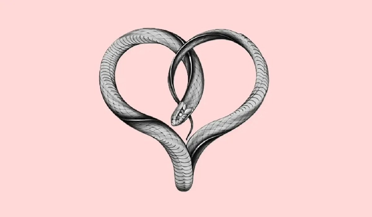 змея в форме сердца