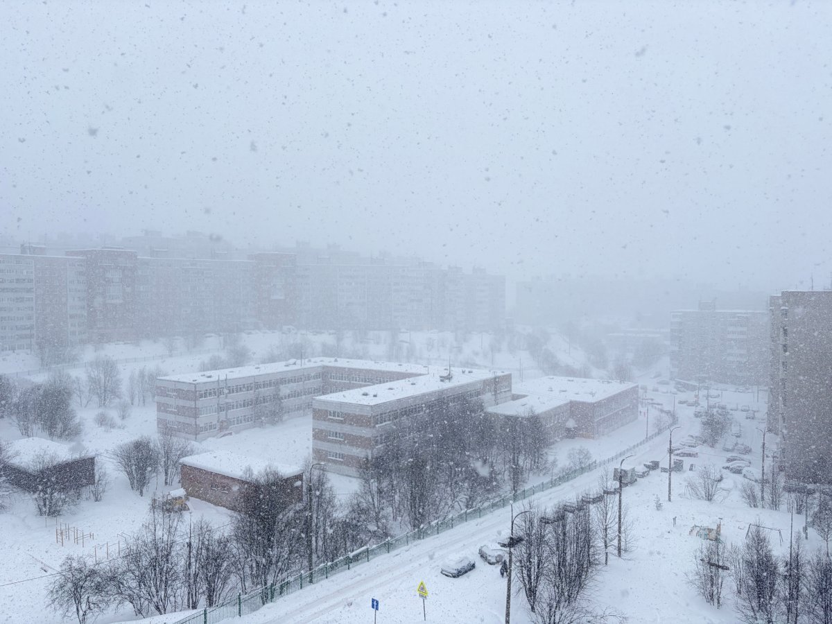 Снегопад в Мурманске