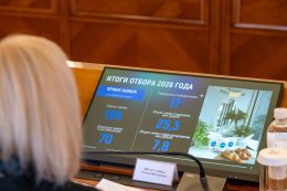 Цифры конкурса предпринимательских инициатив в Мурманской области на планшете