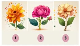 три нарисованных цветка