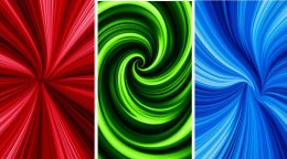 три цветных узора