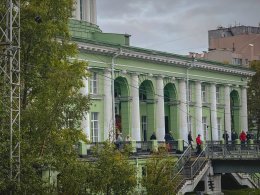 Железнодорожный вокзал в Мурманске.