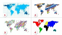 четыре карты мира
