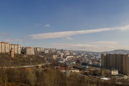 Панорама Мурманска весной.