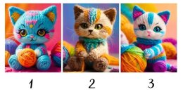 три вязанных котенка