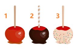 три яблока в карамели