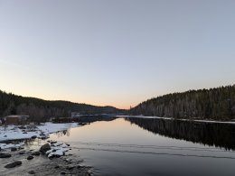 Река Умба на закате.