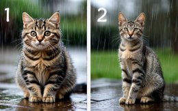 две мокрые кошки