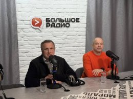 Роман Пономарёв и Евгений Тарбаев в студии Большого радио