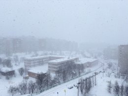 Снегопад в Мурманске