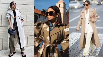 девушки в модных тренчах