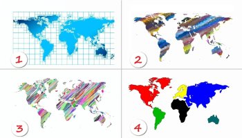 четыре карты мира