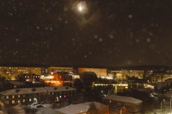 панорамный вид на микрорайон Больничный городок в Мурманске