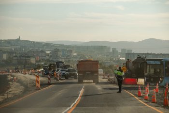 Ремонт дороги в Мурманской области