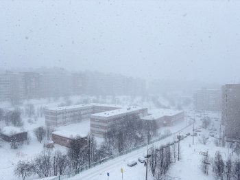 Снегопад в Мурманске