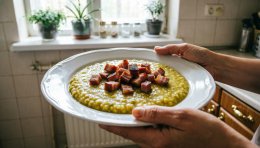 Гороховая каша с копчёностями