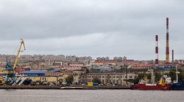 Вид на Мурманск с Кольского залива