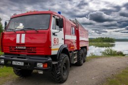 Пожарная машина в Мурманской области