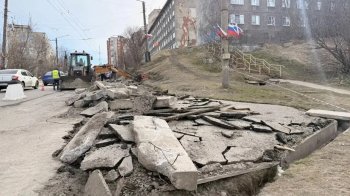 Дорожный ремонт на проспекте Кирова в мурманске