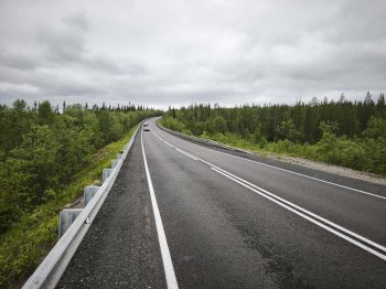 Дорога Кола-Серебрянские ГЭС в Мурманской области