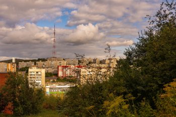 вид на телевышку в Мурманске